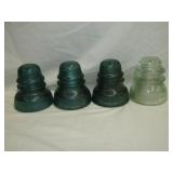 4 Hemingray Insulators