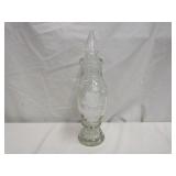 Clear Glass Decorative Decanter Some Paint Chipped