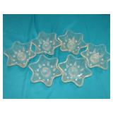 Gass Star Shaped Candle Stick Holders
