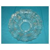 Etched Glass Serving Bowl