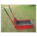 Yard Art Wood Sled Needs Paint & TLC