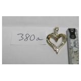 14K Pendant w/ Clear Stones