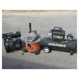 2 Non Working Air Compressors & Working Shop Vac