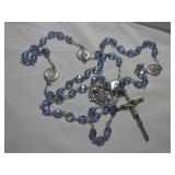 Blue Clear Stone Rosary