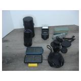 Lot of Camera Lenses, Flash and More