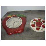 Lot of Apple Clock and Wall Decoration