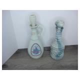 Lot of Glass Milk Bottle and Decanter