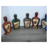 Lot of Beam Kentucky Whiskey Glass Bottles