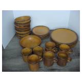 Lot of McCoy Plates, Bowls, and Cups