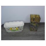 Lot of 2 Vases Glass and Ceramic