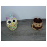 Lot of Ceramic Animal Bank and Cup