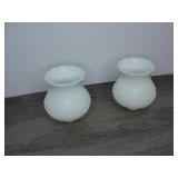 Lot of 2 Milk Glass Lamp Shades