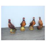 Lot of 4 Small Turkey Whiskey Bottles
