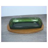 Vintage Glass Plate with Platter