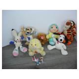 Lot of Small Stuffed Animals and Figurines