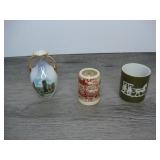 Lot of Small Cups and Vase
