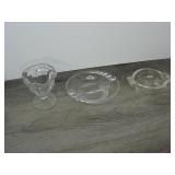Lot of Clear Ashtray, Vase, and Glass Bowl