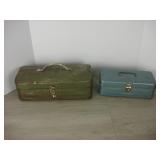 Lot of 2 Metal Tool Boxes