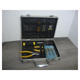 Metal Case with Jewlers Screw Drivers, Pliers...