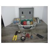 Metal Case with Electrical Tools & Parts