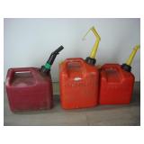 Lot of 3 Gas Cans