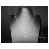 3 stone gold tone 925 necklace