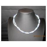 Light blue double strand of beads