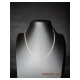 Dual strand silvertone necklace