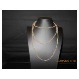 Long one strand beaded necklace