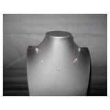 Dainty chain with light pink beads