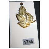 Gold-Tone Leaf Cluster Brooch