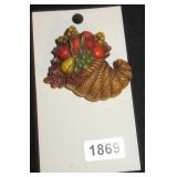 Cornucopia Fruit Basket Brooch