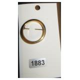 Gold Tone Circle Brooch