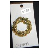 Gerry's Christmas Wreath Brooch