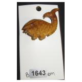 Carved Wooden Fish Figural Pin