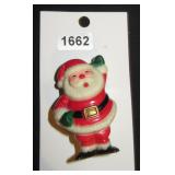 Vintage Santa Claus Plastic Pin