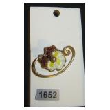 Acrylic Flower Brooch with Faux Pearl Center