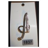 Letter A Monogram Brooch