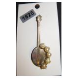 Mandolin Brooch with Faux Pearls