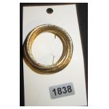 Gold-Tone Twisted Circle Brooch