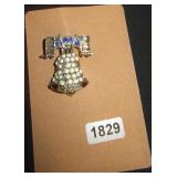 Liberty Bell Patriotic Brooch