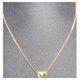Gold-Tone Heart Pendant Necklace