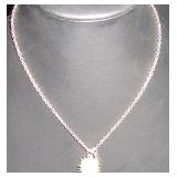 Chain Necklace with Spikey Ball Pendant