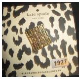 Kate Spade New York Gold-Tone Leopard Script Brooc