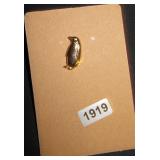 Gold Tone Penguin Brooch Pin