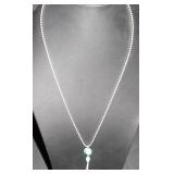 Turquoise Pendant Necklace with Tassel Detail