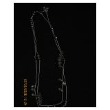 Black Bead Multi-Strand Long Necklace
