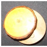 Natural Wood Slice Brooch Pin