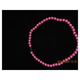 Single Strand Pink Bead Necklace