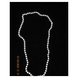 White Bead Strand Necklace